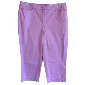 NWT Talbots Women's Lilac Purple Stretch Skimmer Pants 8P Petite‎